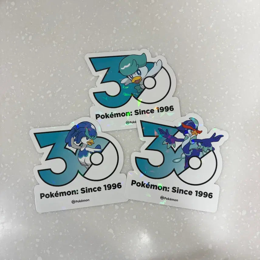 [BUNJANG] Pokemon 30th Anniversary Sticker Set (Kuwakusu, Akuwakusu, Weiniwal) / 포켓몬스터 30주년 스티커 꾸왁스+아꾸왁+웨이니발 세트