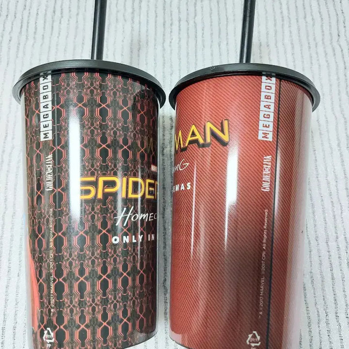 [BUNJANG] Spider-Man: Homecoming Plastic Tumbler Set (2 Pieces) / 스파이더맨 홈커밍 굿즈