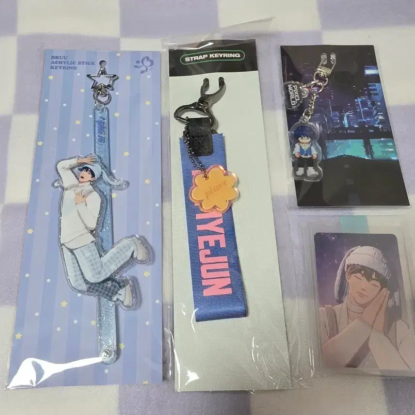 [BUNJANG] PLAVE Yejun Strap + Ppoo Stick Keyring + Pixel Keyring Bundle Set (Sealed) / (미개봉) 플레이브 예준 육여 스트랩+뿌우 스틱 키링+픽셀 키링 일괄 양도
