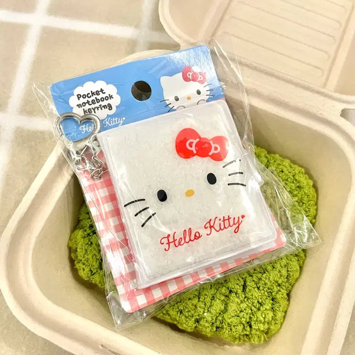 [BUNJANG] Sanrio Hello Kitty Fuzzy Notebook Keychain / 산리오 헬로키티 뽀글이 수첩 키링