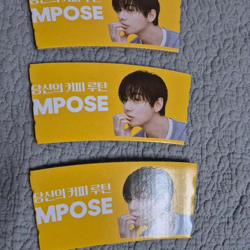 [BUNJANG] Compose Coffee V Taehyung Cup Holder Big Size Set / 컴포즈 뷔 컵홀더 당신의 커피루틴 빅사이즈 3개