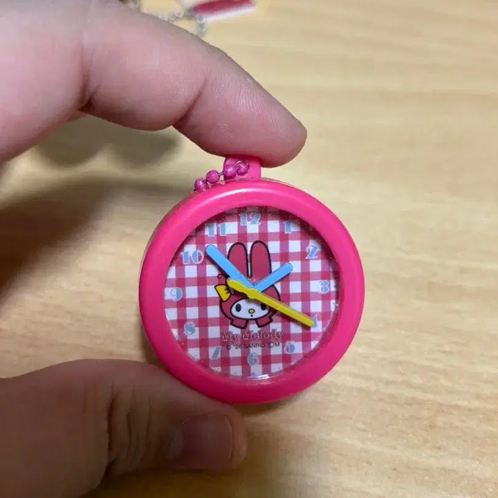 [BUNJANG] Sanrio My Melody Clock Clip Keychain / 산리오 마이멜로디 시계 집게 키링