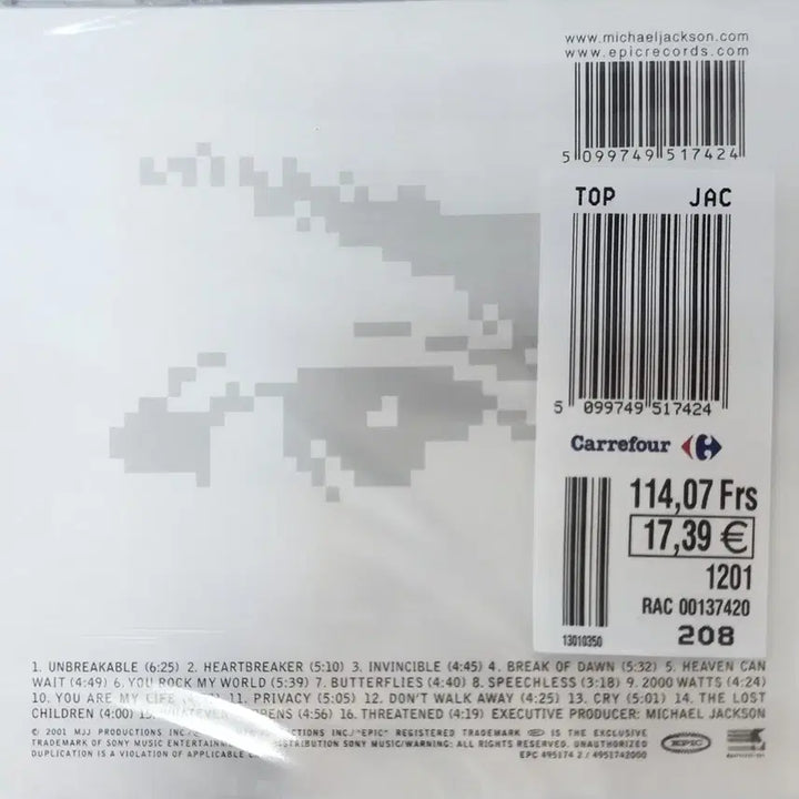 [BUNJANG] Michael Jackson Invincible Album / 마이클 잭슨 앨범 invincible