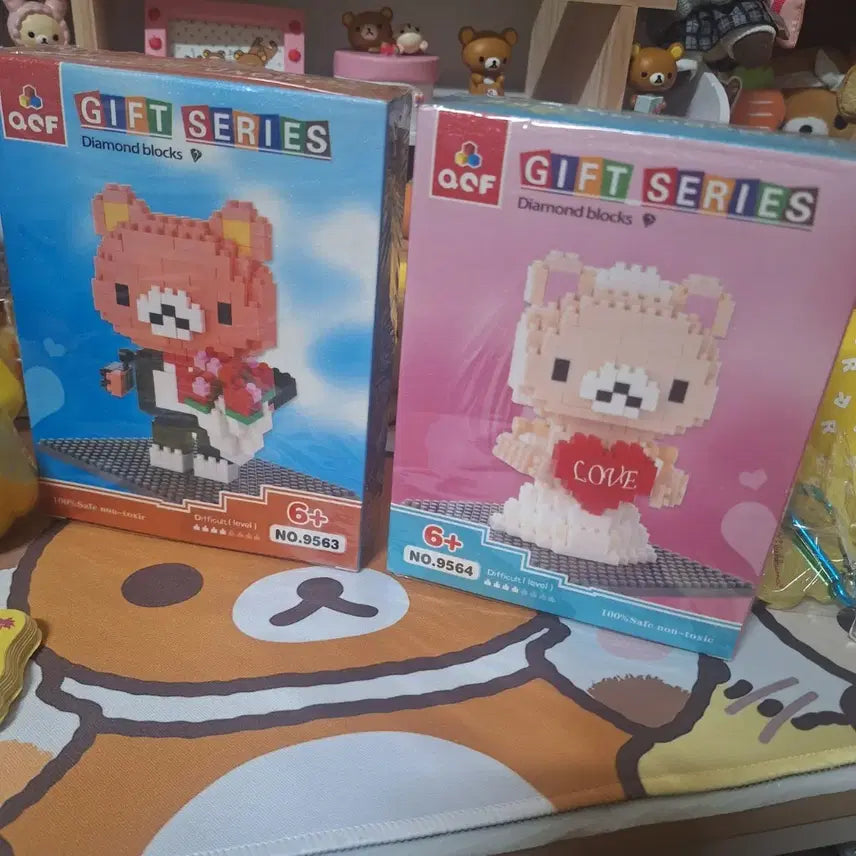 [BUNJANG] Classic Rare Rilakkuma &amp; Korilakkuma Building Blocks / 고전 희귀)리락쿠마+코리락쿠마 블럭