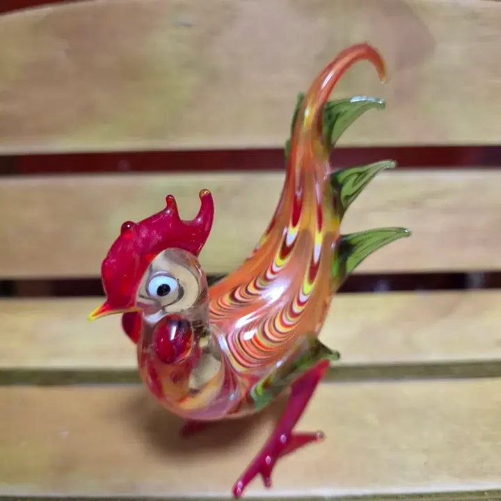 [BUNJANG] Hand-Blown Glass Mini Chicken Figurine / 핸드블로운 유리 미니닭 장식품