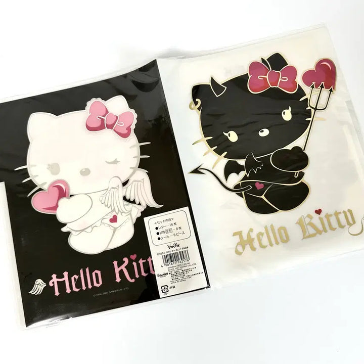 [BUNJANG] Hello Kitty Angel Devil Binder Retro Stationery Set Postcards File Envelopes / [새상품] 초레어 천사악마 키티 고전키티 바인더 레트로 편지지세트 엽서 파일 레터 봉투 세트