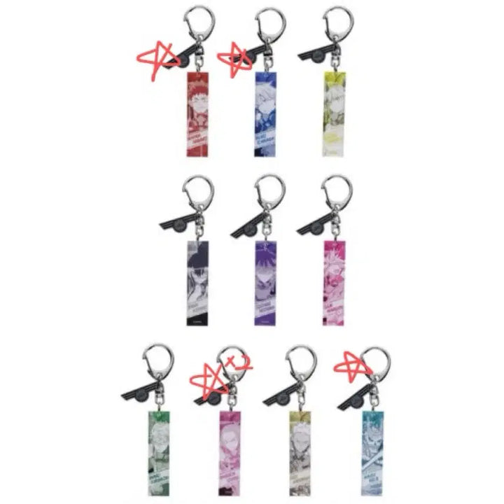 [BUNJANG] Kaiju No. 8 Original Art Exhibition Acrylic Charms Bundle Set (Kafka, Reno, Izumo - 5 pcs total) / 일괄 괴수 8호 원화전 아크릴 참 (  레노 카프카 이즈모 총5개 일괄 )