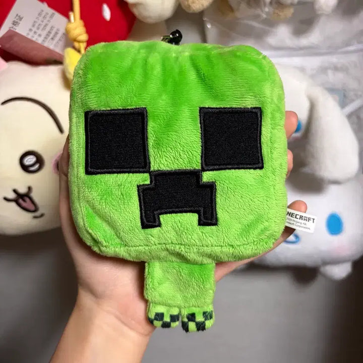 [BUNJANG] Minecraft Creeper Reel Pass Case Card Holder Keychain / (정품) 마인크래프트 크리퍼 릴패스 케이스 카드지갑 인형 키링
