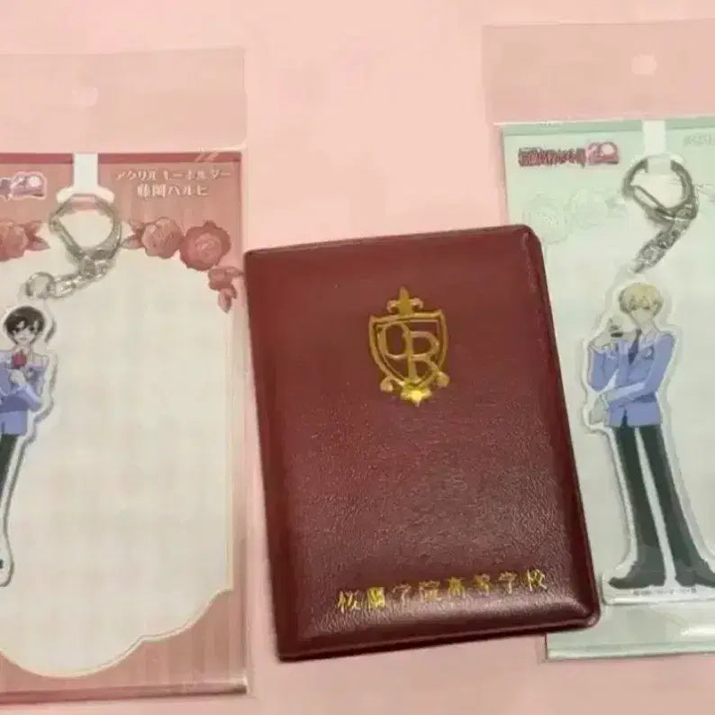 [BUNJANG] Ouran High School Host Club Tamaki Haruhi Acrylic Keyring and Student ID Set / 일괄 오란고교 호스트부 사교클럽 타마키 하루히 키링 학생증 학생수첩