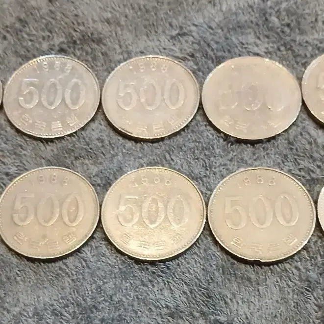 [BUNJANG] 1988 500 Won Coin Bundle Set (10 Coins) / 1988년 500원 동전 10개 일괄