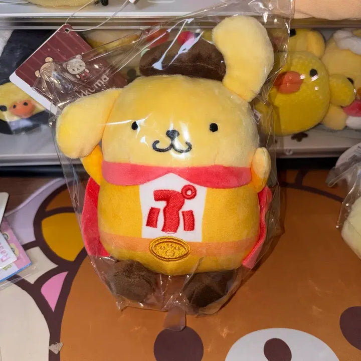 [BUNJANG] Sanrio Pompompurin 30th Anniversary Hero Mascot Doll (Sealed) / (미개봉) 산리오 아베일 폼폼푸린 30주년 히어로 마스코트 인형