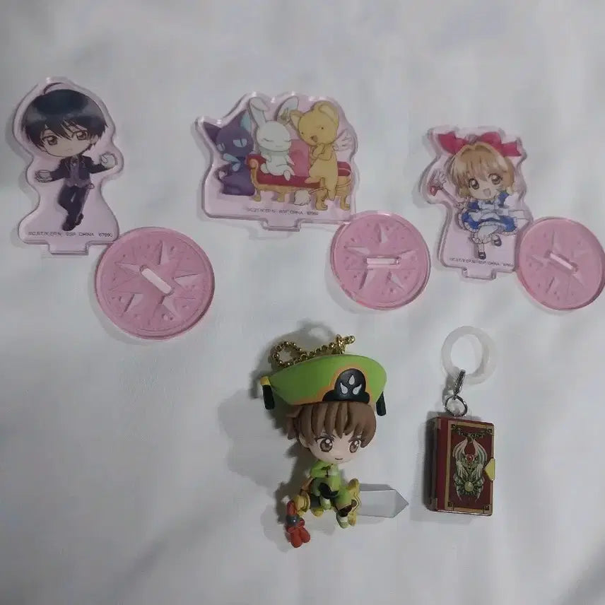 [BUNJANG] Cardcaptor Sakura Acrylic Stand &amp; Keychain Goods Set / 카드캡터 체리 5종 사쿠라 아크릴 스탠드 키링 굿즈 세트 일괄 샤오랑 크로우카드 메지루시 이치방쿠지 제일복권