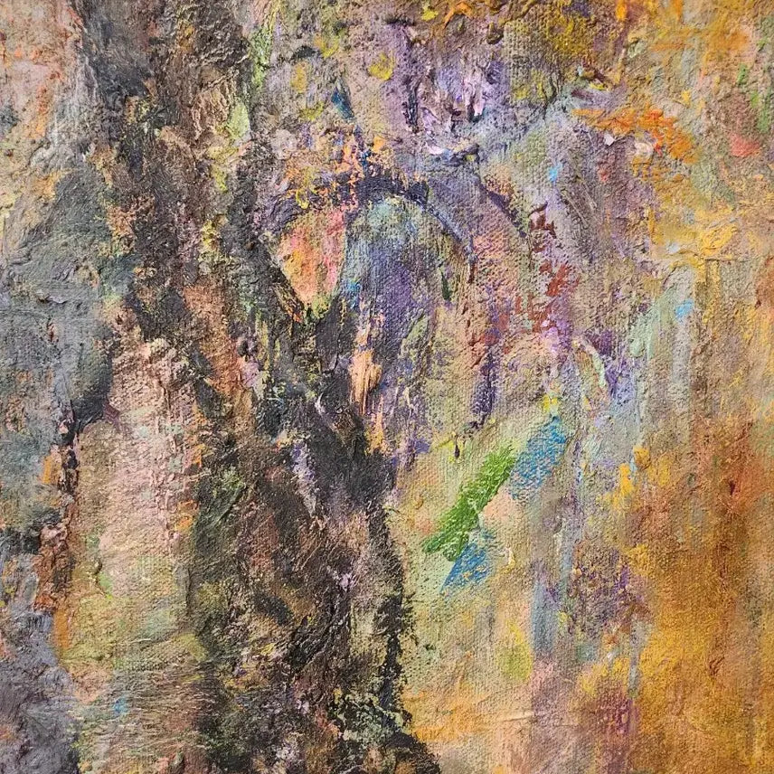 [BUNJANG] Lee Hyun-soon "Vibrant Maple Forest" Oil on Canvas Painting (20F) / [서양화가 이현순 작가 작품 - 단풍이 화려한 숲 속 풍경 (20F)]