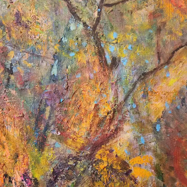 [BUNJANG] Lee Hyun-soon "Vibrant Maple Forest" Oil on Canvas Painting (20F) / [서양화가 이현순 작가 작품 - 단풍이 화려한 숲 속 풍경 (20F)]