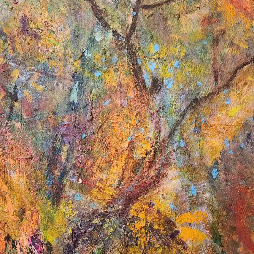 [BUNJANG] Lee Hyun-soon "Vibrant Maple Forest" Oil on Canvas Painting (20F) / [서양화가 이현순 작가 작품 - 단풍이 화려한 숲 속 풍경 (20F)]