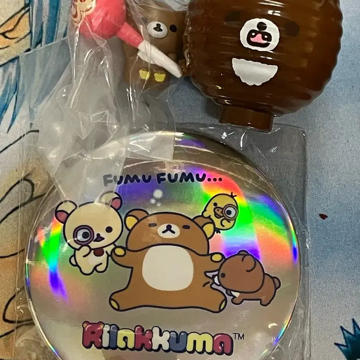[BUNJANG] Rilakkuma Korilakkuma Doll Keychain, Can Badge, Light Keychain Bundle Set / 리락쿠마 코리락쿠마 인형키링 캔뱃지 라이트키링 일괄