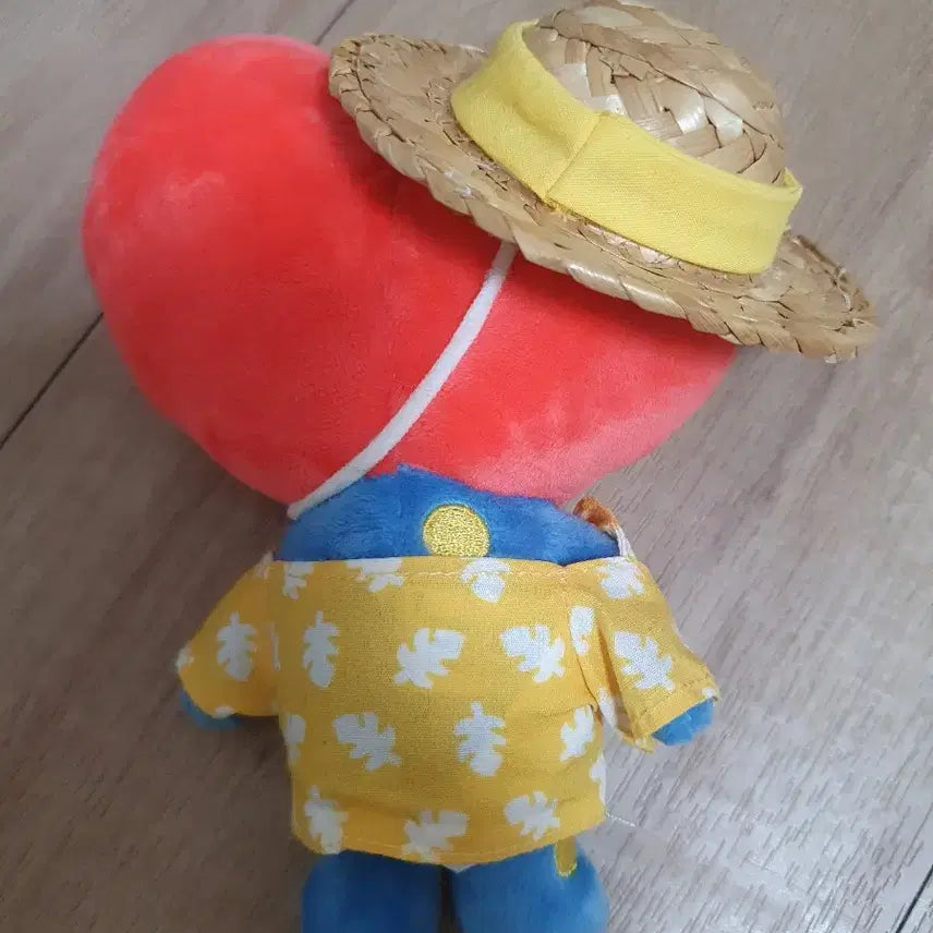 [BUNJANG] BT21 Tata Hawaiian Shirt Straw Hat Plush Doll / BT21 인형