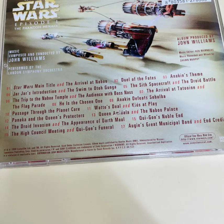 [BUNJANG] Star Wars Episode I: The Phantom Menace Original Motion Picture Soundtrack / [중고음반/CD] 스타워즈 Star Wars: Episode I - The Phantom Menace 영화음악 OST