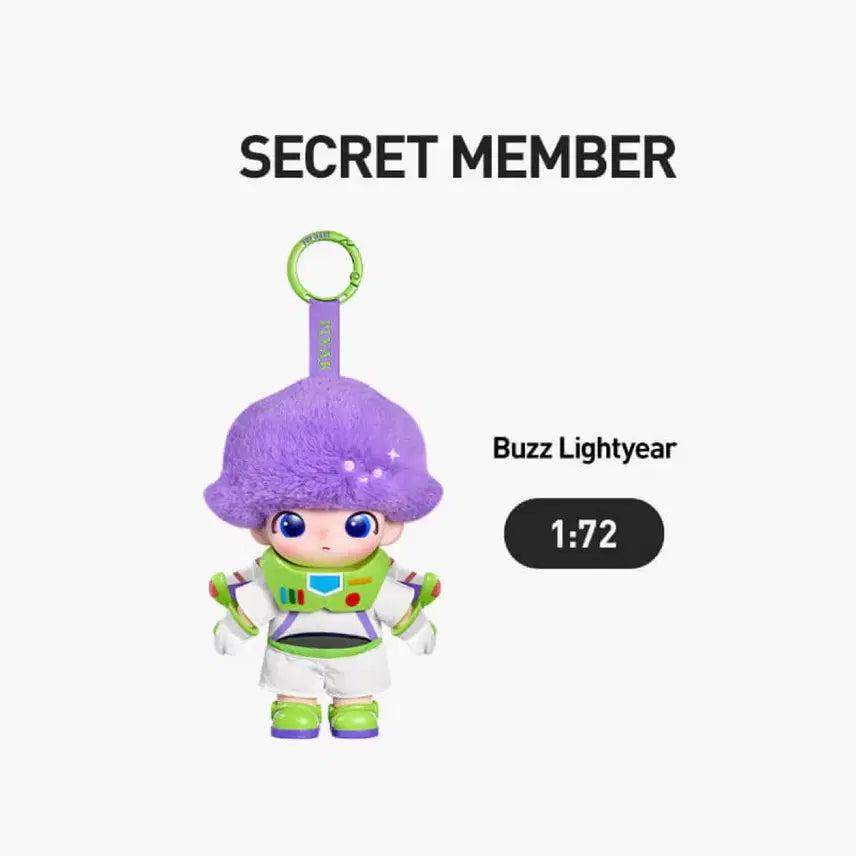 [BUNJANG] Pop Mart Dimoo World x Pixar Collection Buzz Lightyear Secret Edition Plush Keychain / 정품 새상품)팝마트 디무 월드 x 픽사 인형 키링 시크릿 버즈