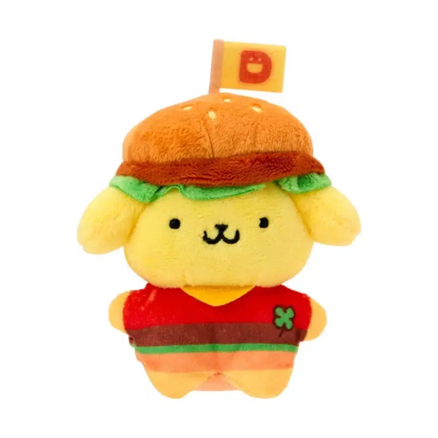 [BUNJANG] Sanrio Pompompurin Hamburger Mascot Charm / 산리오 신상 폼폼푸린 햄버거 마스코트