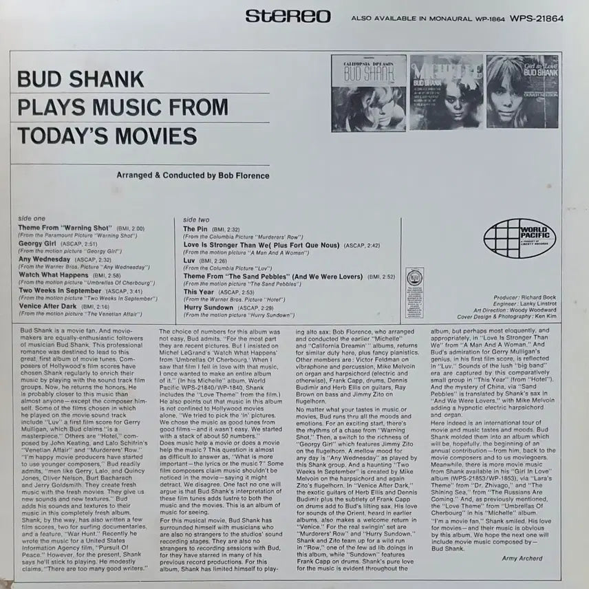 [BUNJANG] Bud Shank Plays Music from Today&
