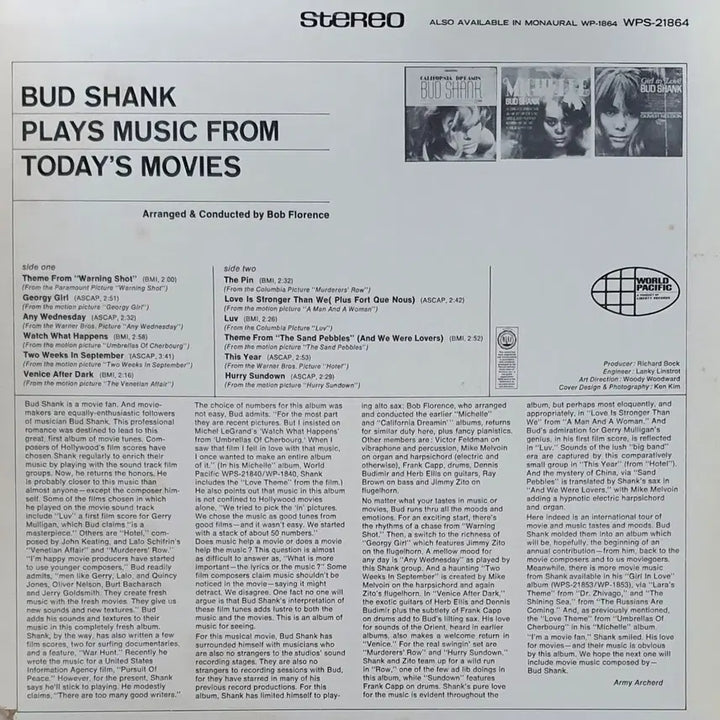 [BUNJANG] Bud Shank Plays Music from Today&