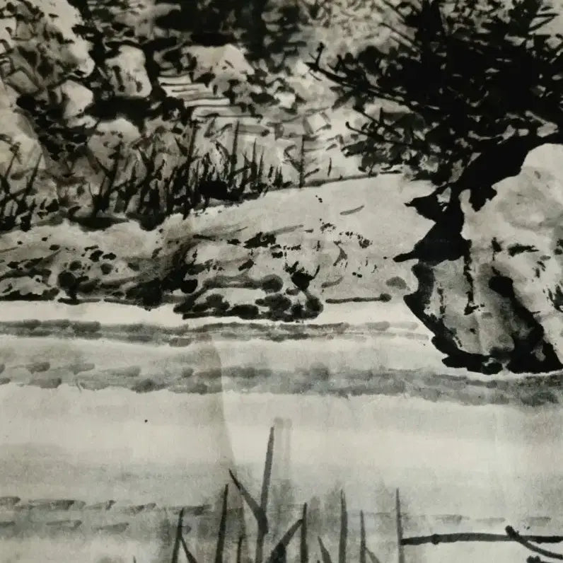 [BUNJANG] Cheongsan Kim Tae-ho Ink Wash Landscape Painting (Gosan Yusu-do) / 청산김태호 화백의 수묵산수화입니다.