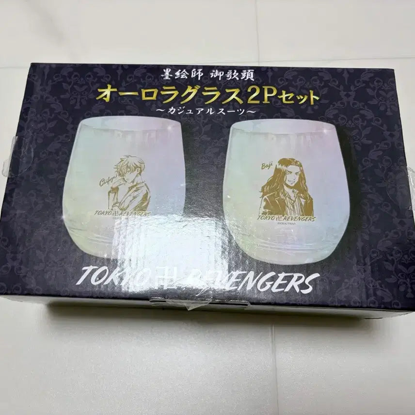 [BUNJANG] Tokyo Revengers Chifuyu Aurora Glass Cup / 도쿄리벤저스 도리벤 치후유 바지 오로라 글라스 유리컵
