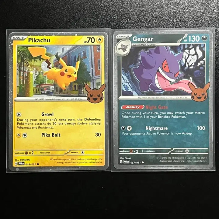 [BUNJANG] Halloween Pikachu &amp; Gengar Bundle Set Pokémon Cards / 할로윈 피카츄 &amp; 팬텀 (일괄)