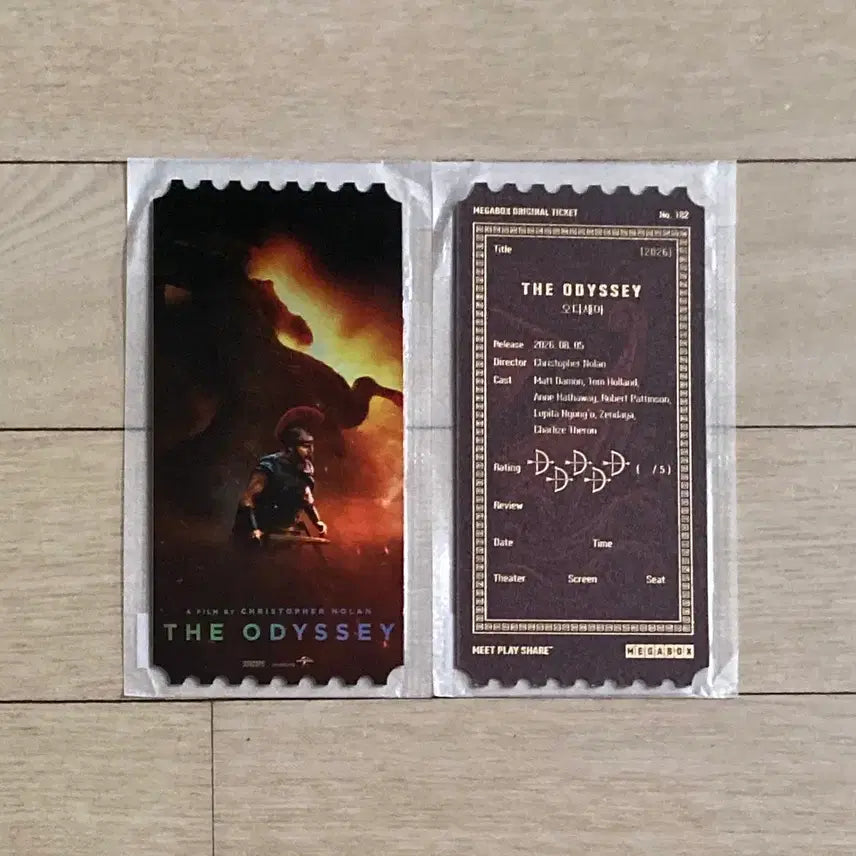 [BUNJANG] Odyssey Original Ticket, Film Poster, IMAX Poster, 4DX Poster / [오디세이] 광음/아이맥스/4DX 포스터/오리지널티켓
