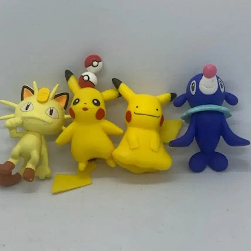 [BUNJANG] Pokemon "Puttito" Figure 4-Set (Meowth, Pikachu, Psyduck, Popplio) / 포켓몬스터 피규어 4종 세트 (냐옹, 피카츄, 고라파덕, 누리공) 뿌띠또