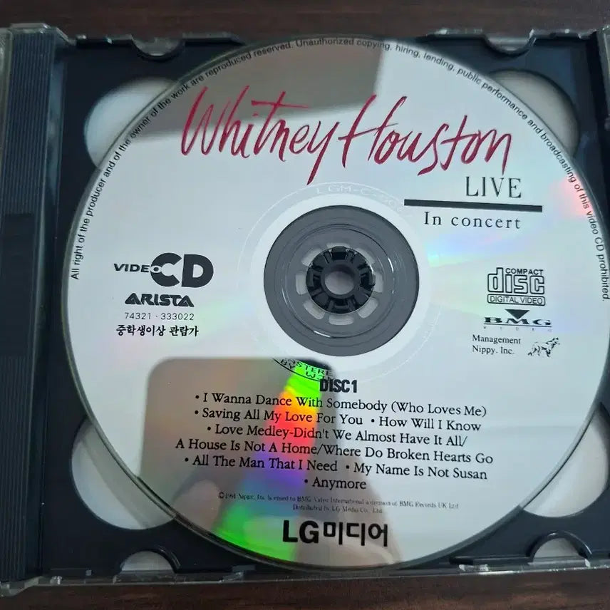 [BUNJANG] Whitney Houston Live Album Video 2CD / 휘트니 휴스턴 라이브 앨범 비디오 2CD