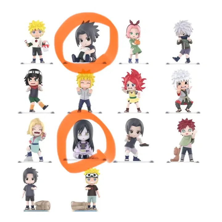 [BUNJANG] Pop Mart Naruto Childhood Series Sasuke &amp; Orochimaru Figure Bundle (Sealed) / (미개봉 일괄) 팝마트 나루토 유년시절 피규어 오로치마루, 사스케