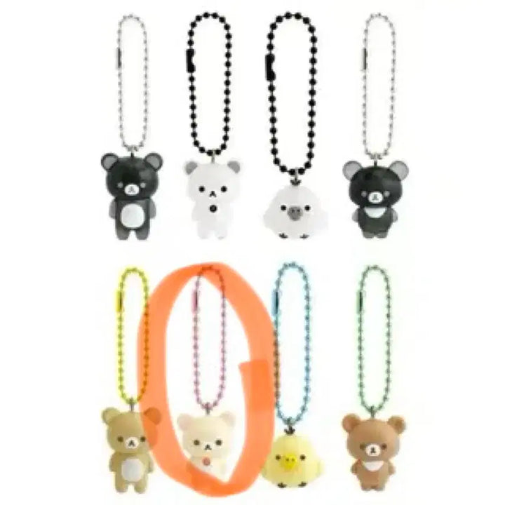 [BUNJANG] Rilakkuma Monochrome Secret Mascot Keychain Charm Collection - Colored Korilakkuma / (코리락쿠마 컬러) 리락쿠마 모노크롬 시크릿 마스코트 키링 참 컬렉션