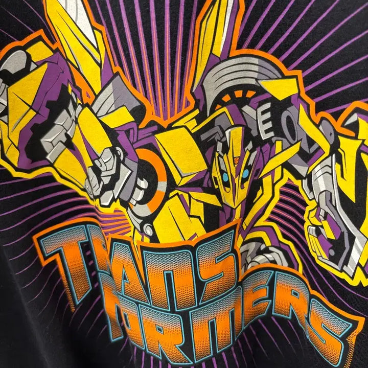 [BUNJANG] Universal Studios Singapore Transformers Bumblebee Short Sleeve T-Shirt Black / 싱가포르 유니버셜스튜디오 정품 트랜스포머 범블비 반팔 티셔츠 블랙