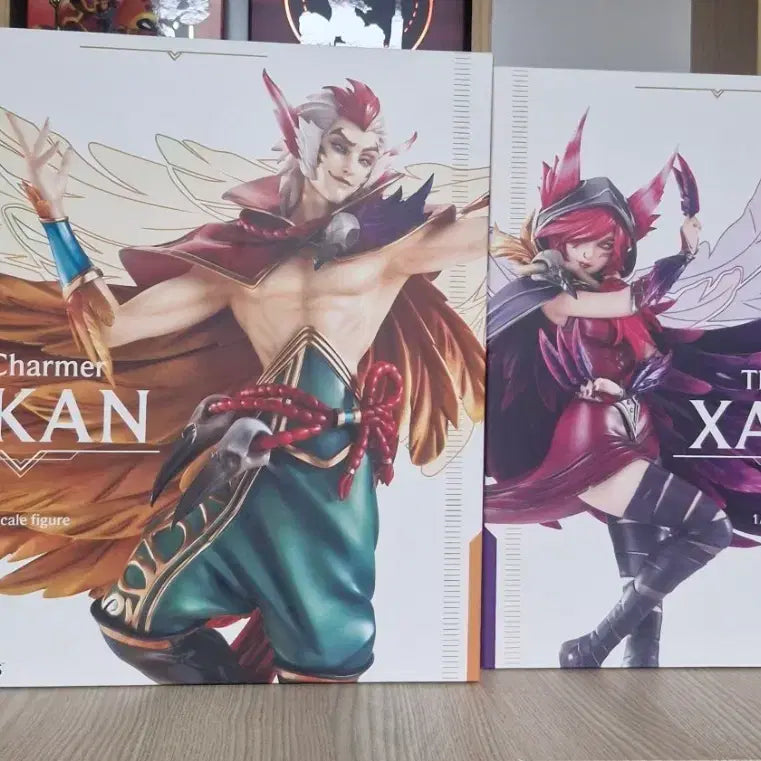 [BUNJANG] League of Legends Xayah &amp; Rakan 1/7 Scale Figure Set / 롤 리그오브레전드 자야 라칸 1/7스케일피규어 세트