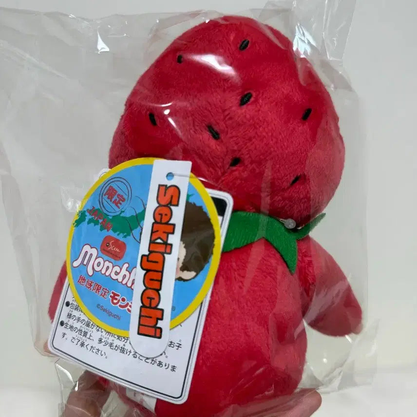 [BUNJANG] Japanese Limited Edition Strawberry Monchhichi Doll / 일본 한정 딸기 몬치치 인형