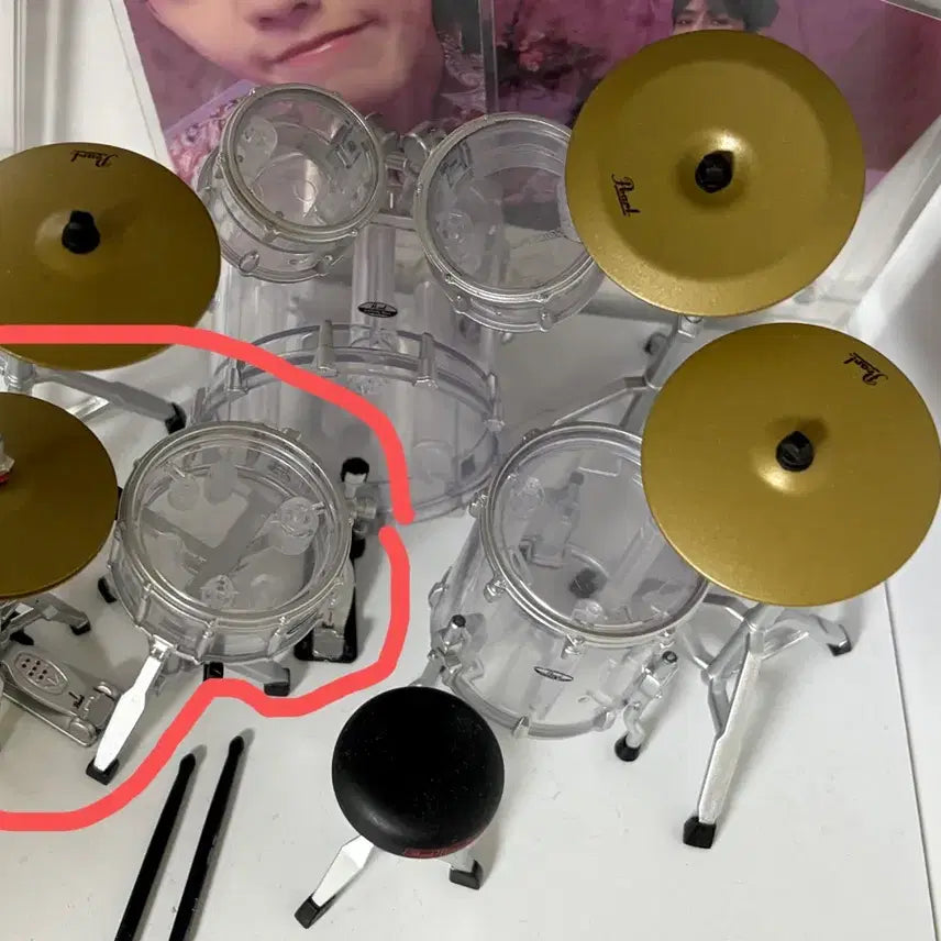 [BUNJANG] Bandai Pearl Drums Gacha Snare &amp; Hi-Hat Set (Sealed) / 반다이 펄 드럼 가챠 스네어&amp;하이헷 세트 판매(미개봉)