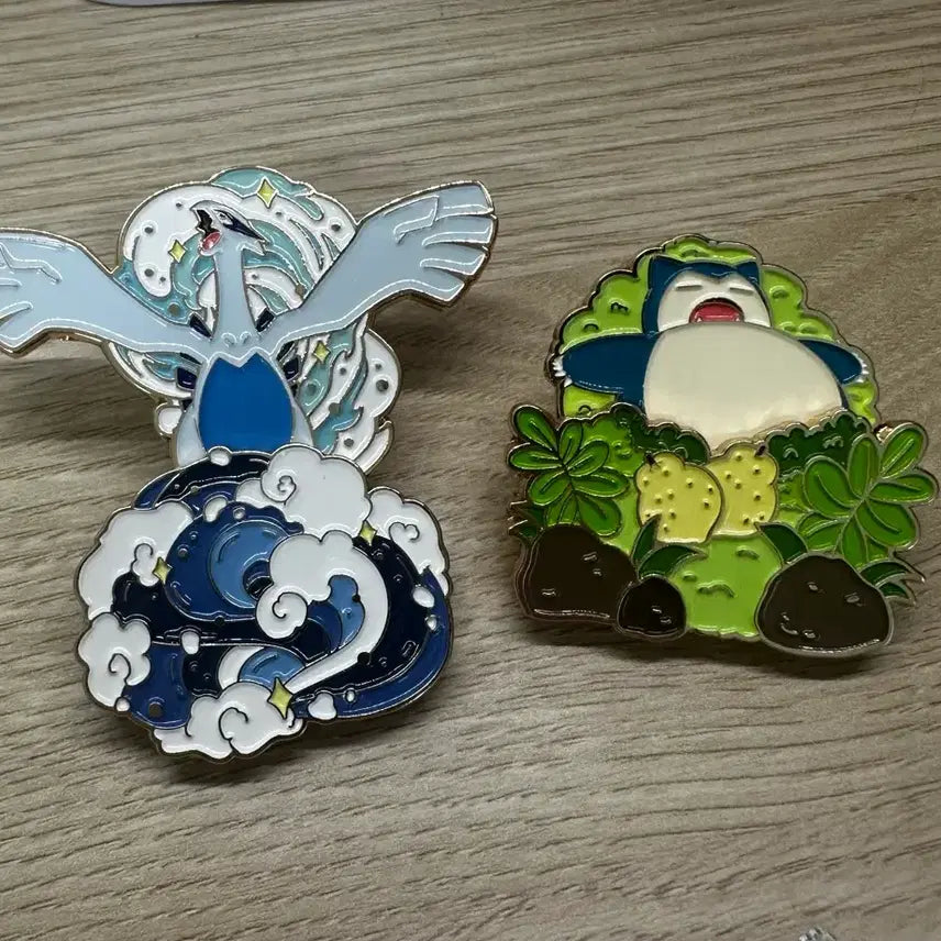 [BUNJANG] Isaac Toast Pokemon Badges Lugia Snorlax / 이삭토스트 포켓몬 뱃지 루기아 잠만보