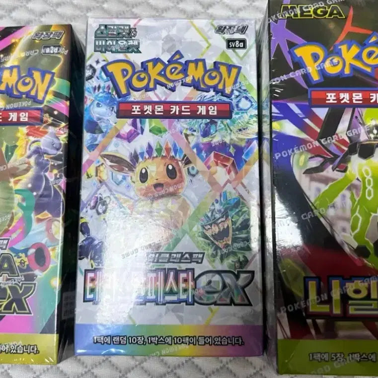 [BUNJANG] Pokemon Cards (Mega Dream, Terastal, Nihilzero) 3-Type Bundle Set / 포켓몬 카드 (메가드림,테라스탈,니힐제로) 3종 일괄판매
