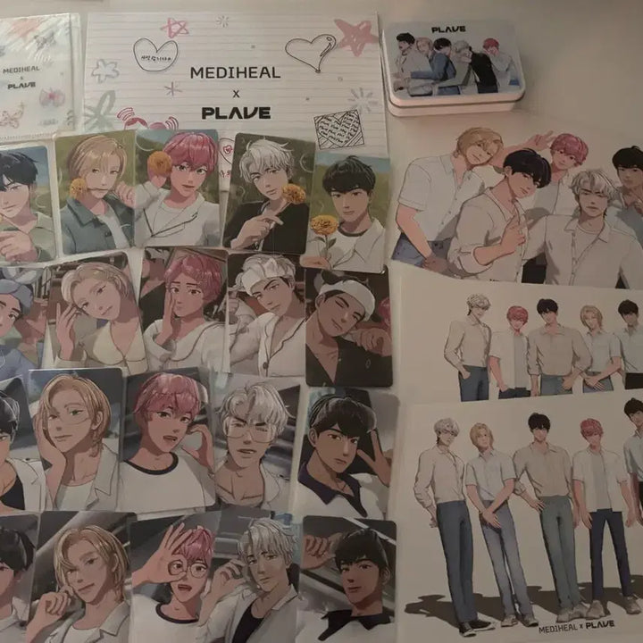 [BUNJANG] PLAVE x Mediheal Photocard Set (Goggle/Glasses) / 플레이브 메디힐 팝업 2차 메리골드 5종, 3차 헤어밴드 5종, 고글 안경포카 포토카드 10종 + 아크릴스탠드, 팩과 입장권, 팩 상자, 리미티드에션 콜라보 채움패드 페이스 패드
