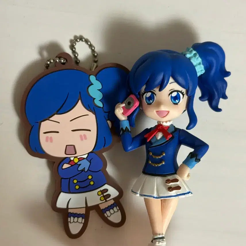 [BUNJANG] Aikatsu! Aoi Marin Mimitsuri Figure + Keyring Bundle Set / 판매) 아이카츠 아이엠스타 아오이 마린 미미세리 피규어 + 키링 양도