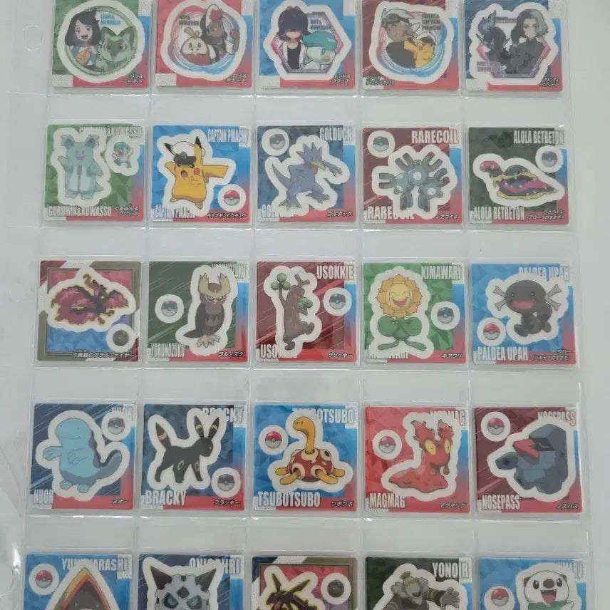 [BUNJANG] Tohato Pokemon Snack Stickers - 73 Types (33 Uncollected + 40 Complete Set) / 토하토 포켓몬 스낵 스티커 73종 <33종 (6종 미수집) + 40종 전종> 팝니다.