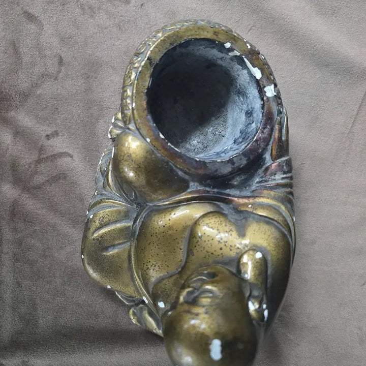 [BUNJANG] Laughing Buddha Statue Bronze Interior Accent / 포대화상 황동 브론즈 인테리어 소품