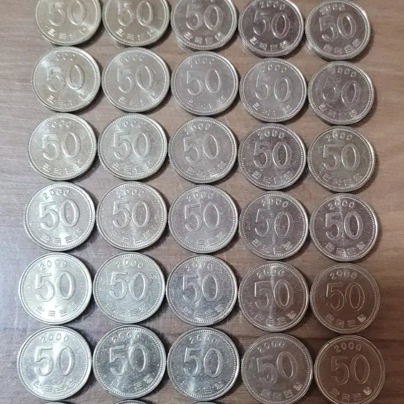 [BUNJANG] 1999 50 Won Coin (40 pcs) / 동전 사용제  귀한 2000년 50원 40개