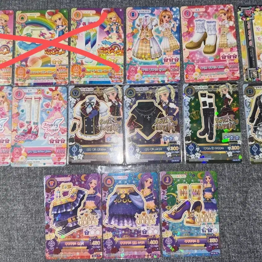 [BUNJANG] Aikatsu Aurora Kiss Goth Magic Trading Cards Bundle Set / 아이엠스타 아이카츠 오로라키스 고스매직 등