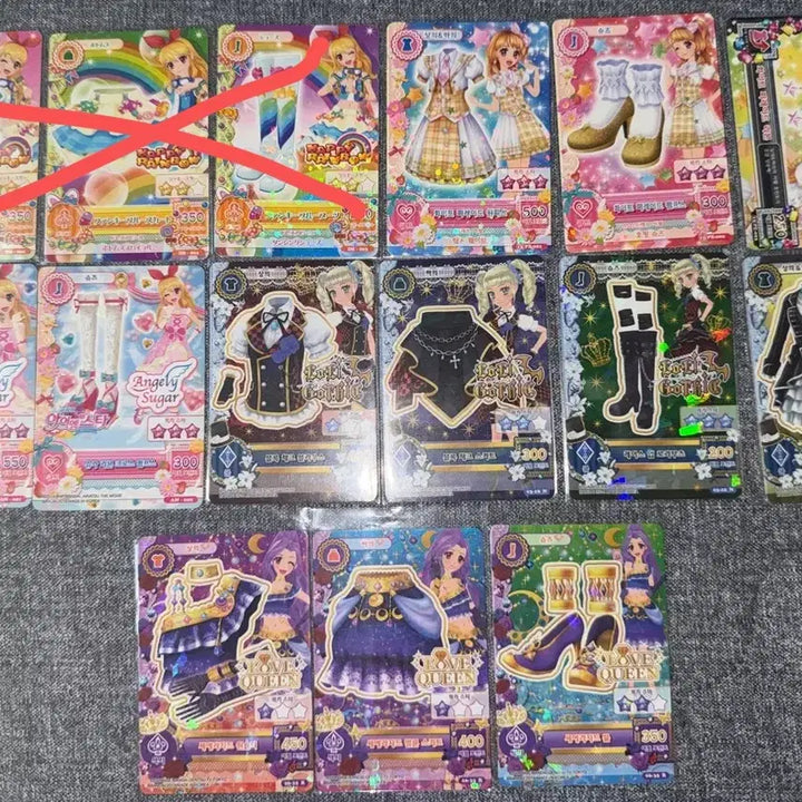 [BUNJANG] Aikatsu Aurora Kiss Goth Magic Trading Cards Bundle Set / 아이엠스타 아이카츠 오로라키스 고스매직 등