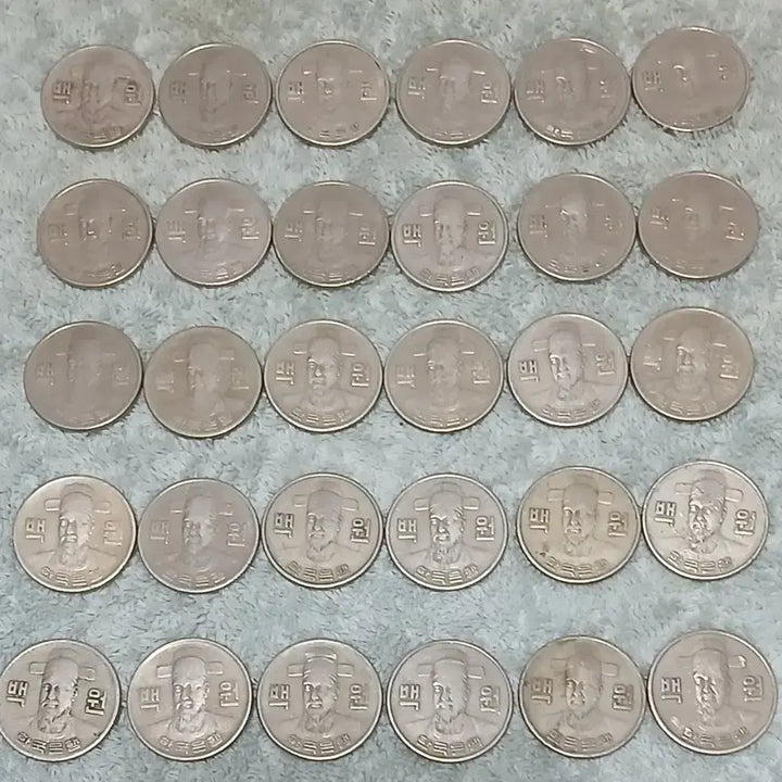 [BUNJANG] 1971 100 Won Coin Bundle Set (30 pcs) / 옛날 1971년 30개 일괄