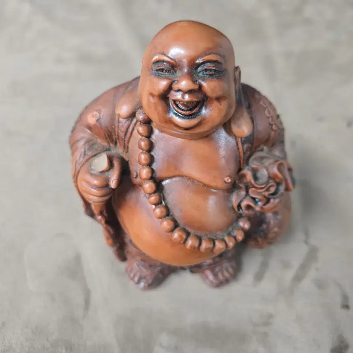 [BUNJANG] Wooden Budai Statue Interior Decor Object / 원목 포대화상 조각상 / 인테리어 소품 오브제