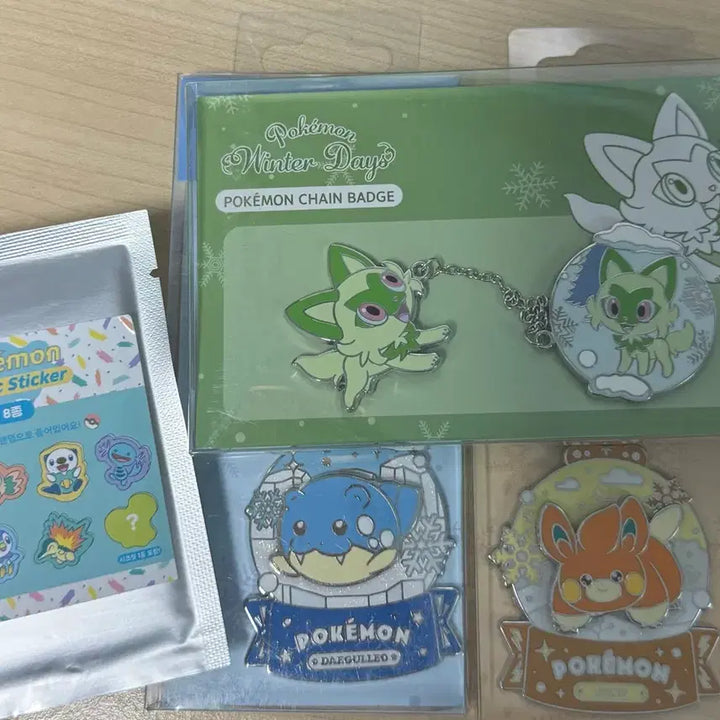 [BUNJANG] N.Flying Chain Badge, Keyring, Acrylic Sticker Set / 포켓몬 체인뱃지, 키링, 아크릴스티커
